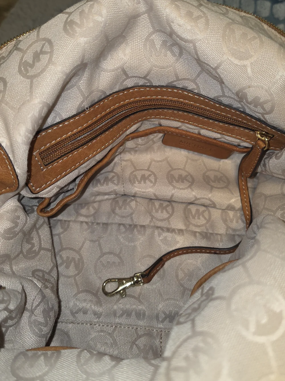 Michael Kors Tan Leather Satchel Bag